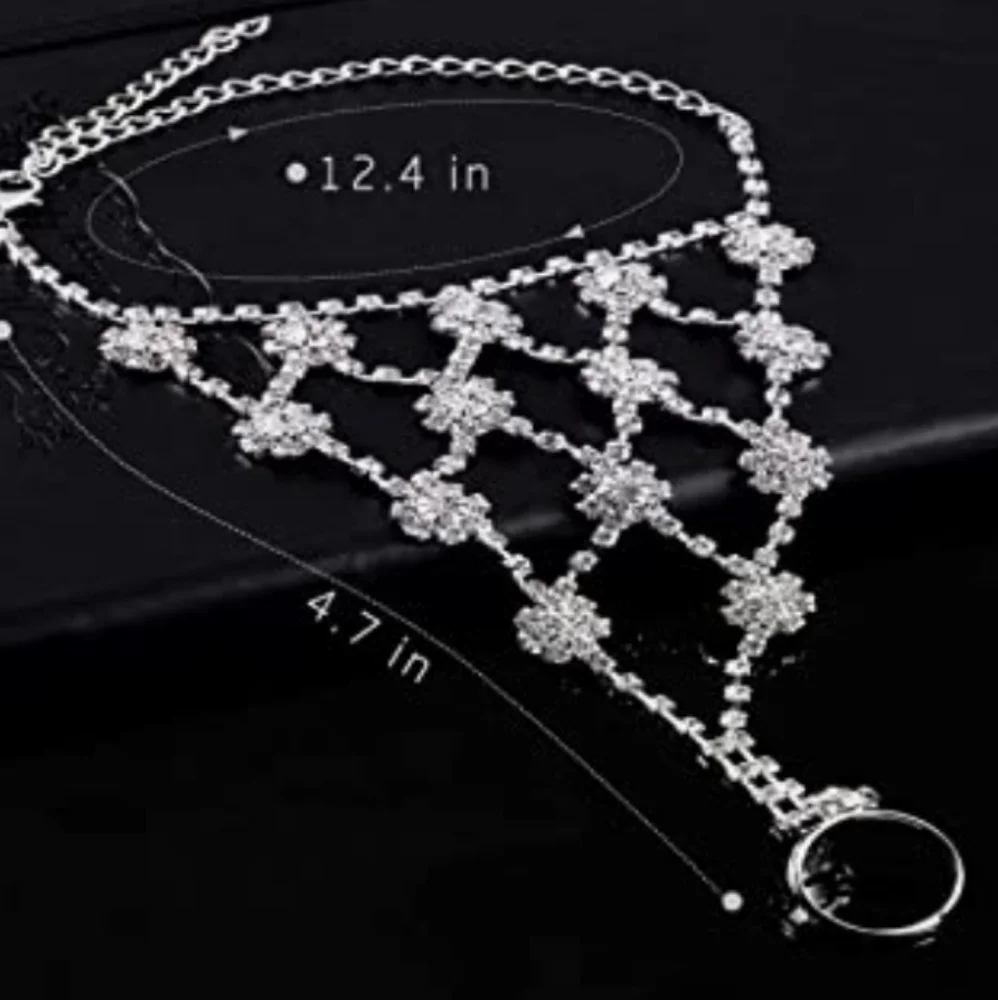 2 Pairs Body Jewelry Beachwear Bling Sandals NWT - Picture 2 of 6